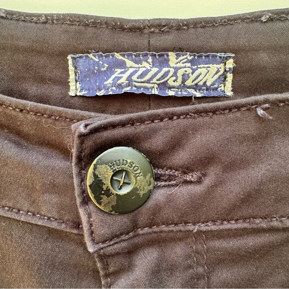 Hudson Jeans Size 31 Black Bermuda Shorts Patch & Flap Pockets - Picture 5 of 9